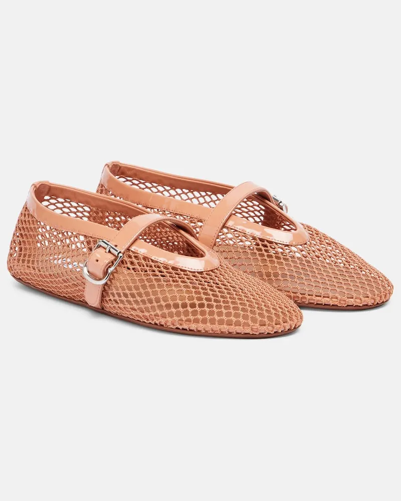 Alaïa Alaïa Ballerinas aus Mesh Pink