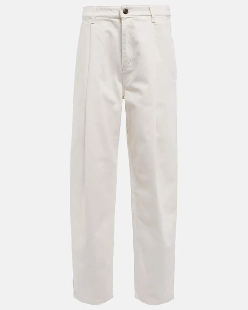 Magda Butrym High-Rise Straight Jeans Neutral