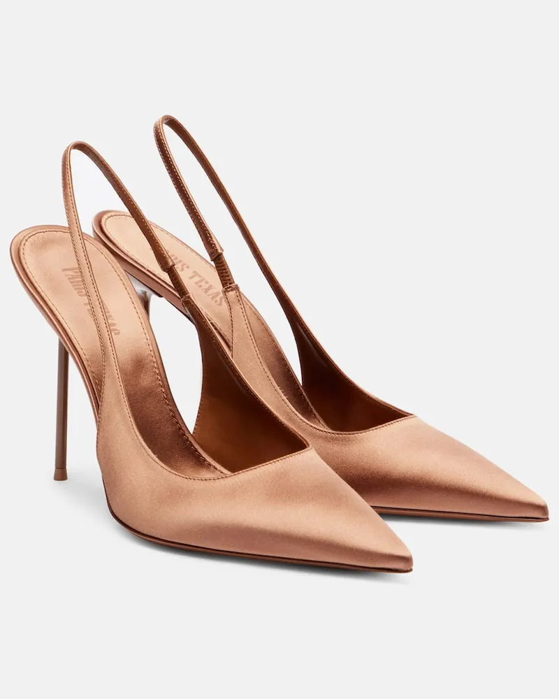 Paris Texas Slingback-Pumps Lidia 105 aus Satin Beige