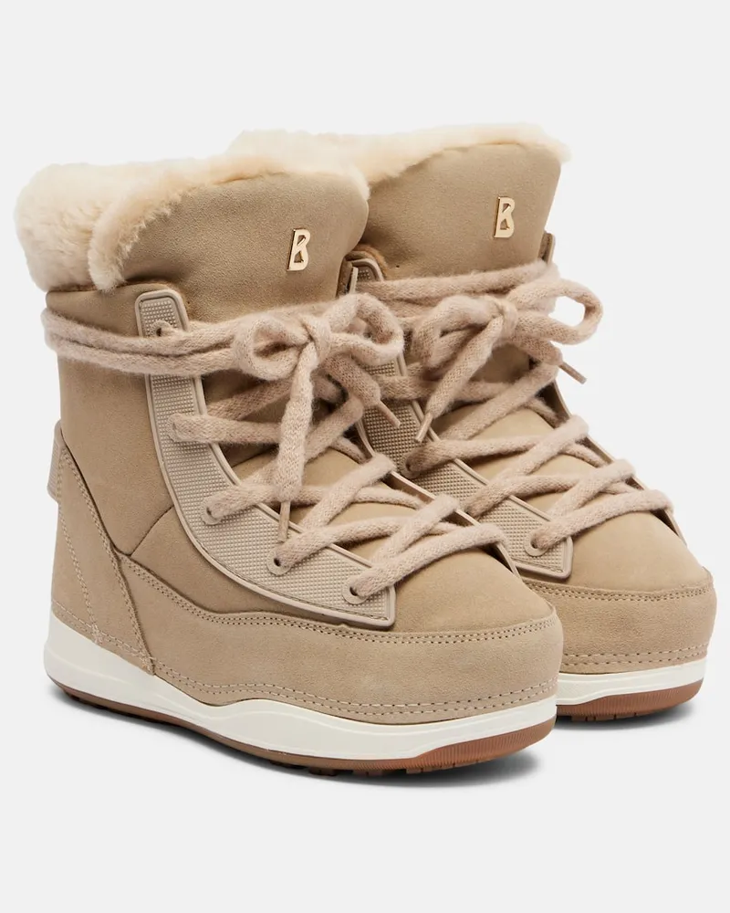 Bogner Schneestiefel Verbier 8 aus Veloursleder Beige