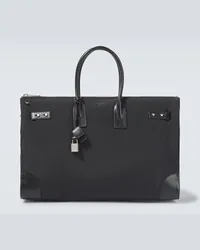 Saint Laurent Tote Sac De Jour 48H mit Leder Schwarz