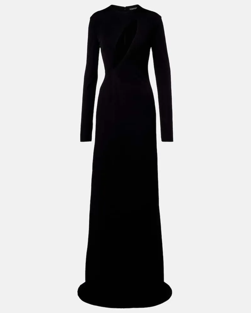 Tom Ford Robe aus Jersey Schwarz