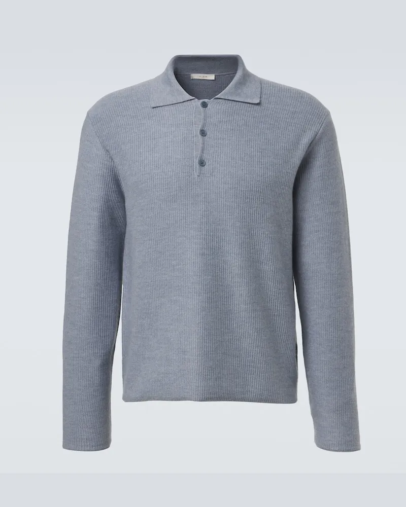 The Row Polopullover Bertram aus Kaschmir Blau