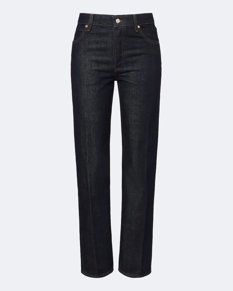 Frame Denim Straight Jeans Essential Blau