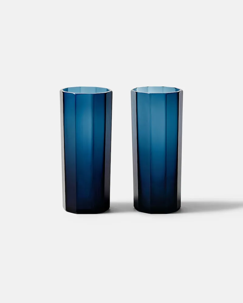 NasonMoretti Set aus zwei Gläsern Dodeca Blau