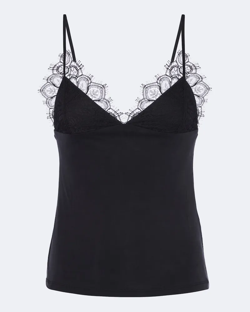 COPERNI Top mit Spitze Schwarz