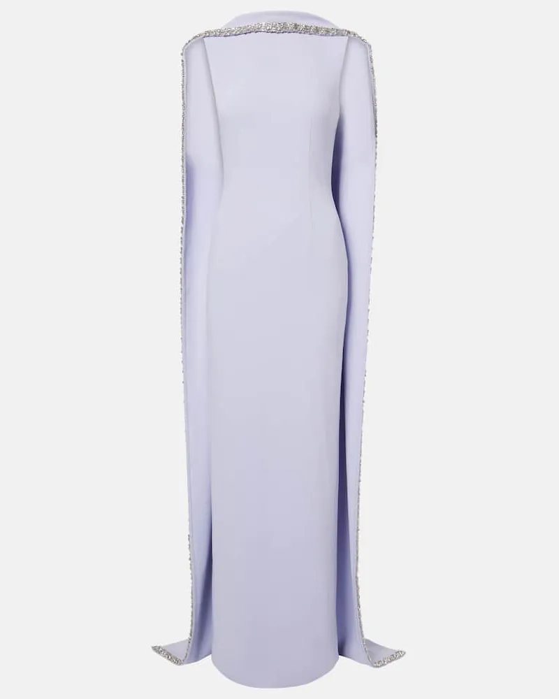 Roland Mouret Robe aus Crêpe mit Kristallen Lila