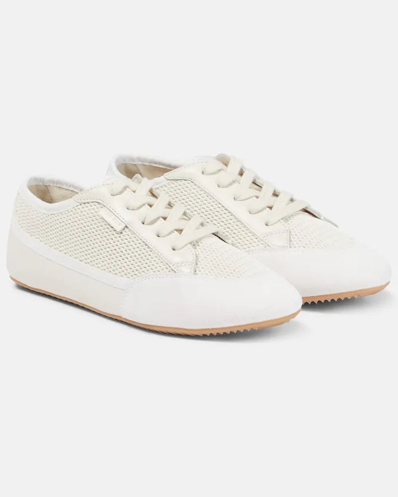 The Row Sneakers Owen mit Leder Weiß