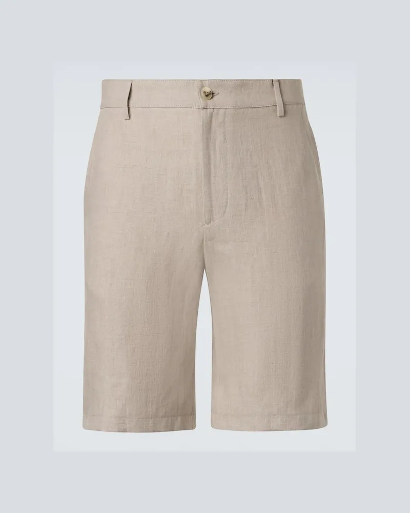 Canali Bermuda-Shorts aus Leinen Beige