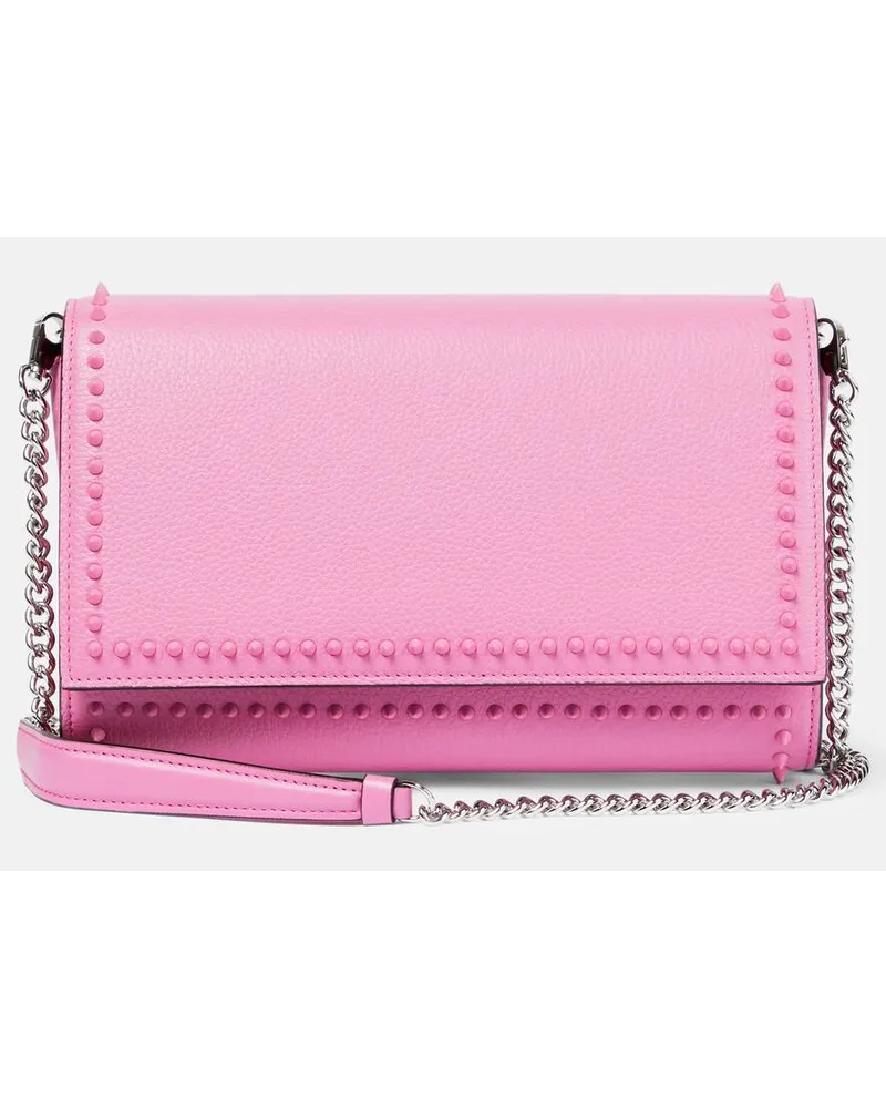 Christian Louboutin Clutch Paloma aus Leder Pink