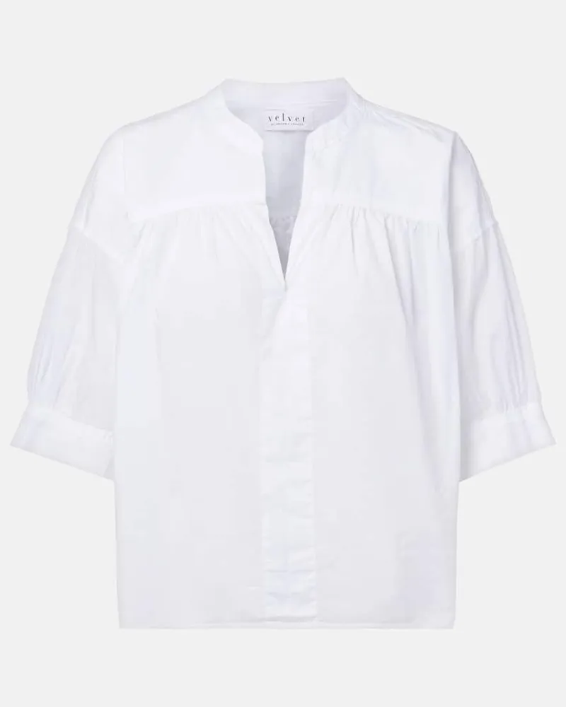 Velvet Top Juna aus Baumwolle Weiß
