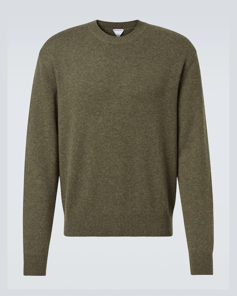 Bottega Veneta Pullover Intrecciato aus einem Kaschmirgemisch Grün