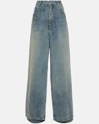 Balenciaga Wide-Leg Jeans Blau