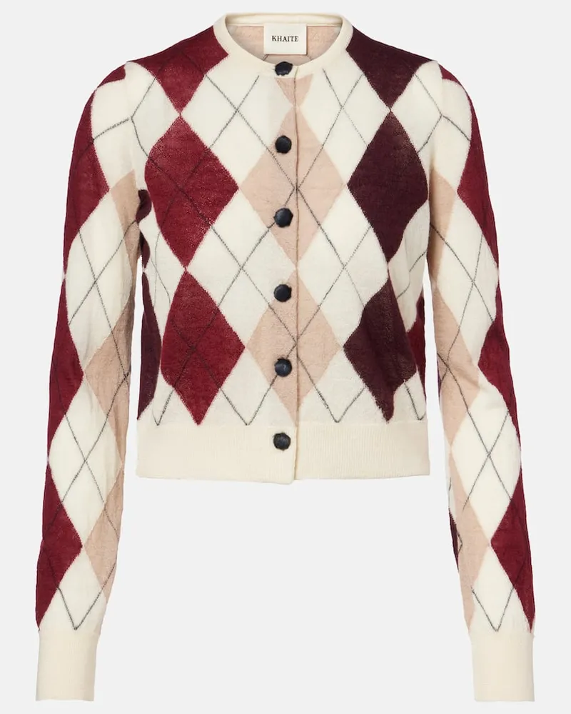 KHAITE Cardigan Charli aus Kaschmir und Mohair Weiß