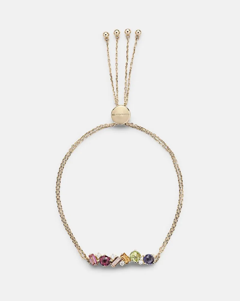 Suzanne Kalan Armband aus 14kt Gelbgold mit Edelsteinen Multicolor