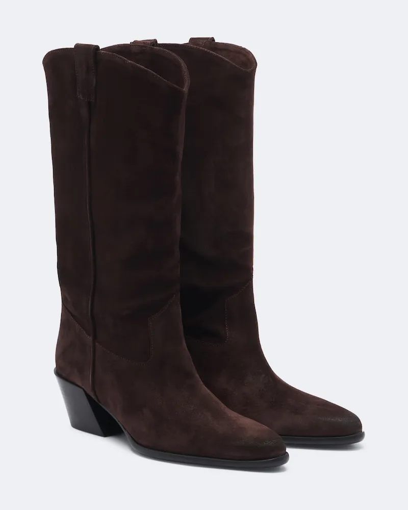 STAUD Stiefel Monty aus Veloursleder Braun
