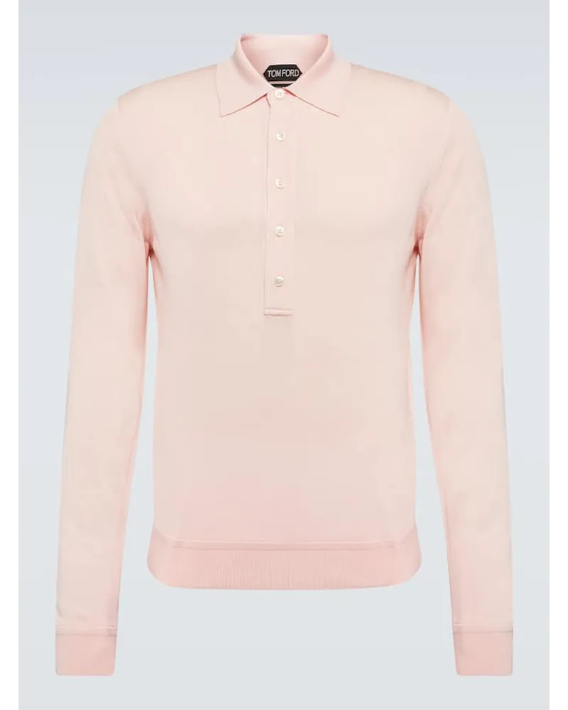 Tom Ford Polopullover aus Jersey Pink