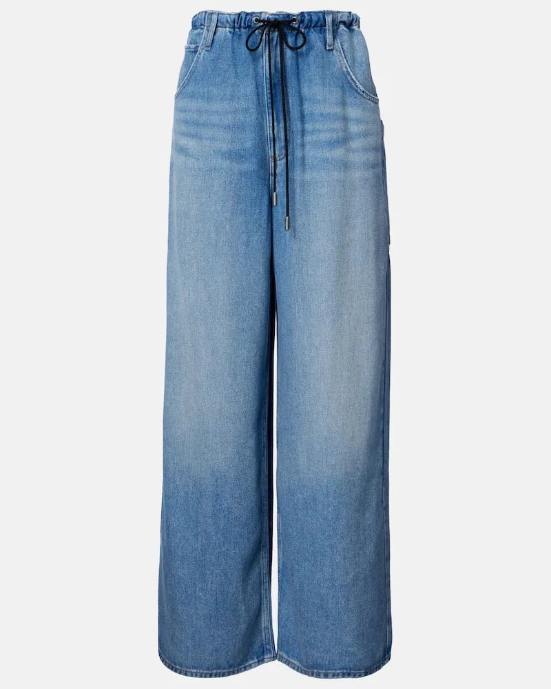 AGOLDE Wide-Leg Jeans Shaw Blau