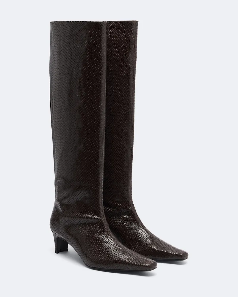 STAUD Stiefel Wally aus Leder Braun