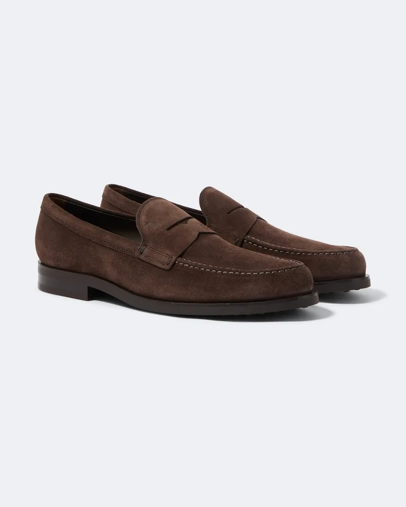 TOD'S Loafers aus Veloursleder Braun