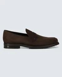 TOD'S Loafers aus Veloursleder Braun