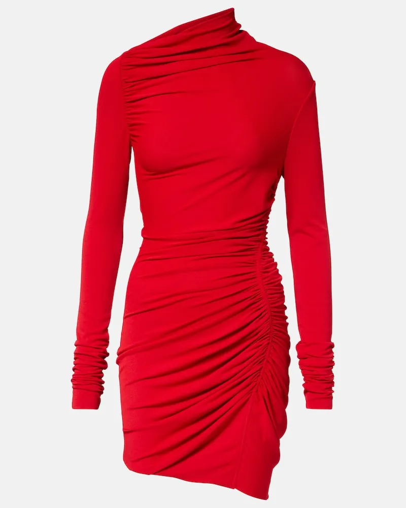 Rick Owens Lilies Minikleid Svita aus Jersey Rot