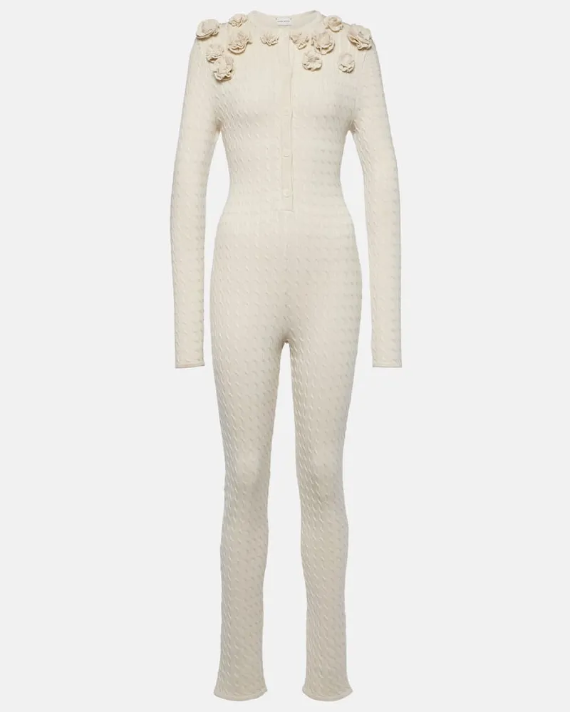 Magda Butrym Jumpsuit aus Seide Weiß