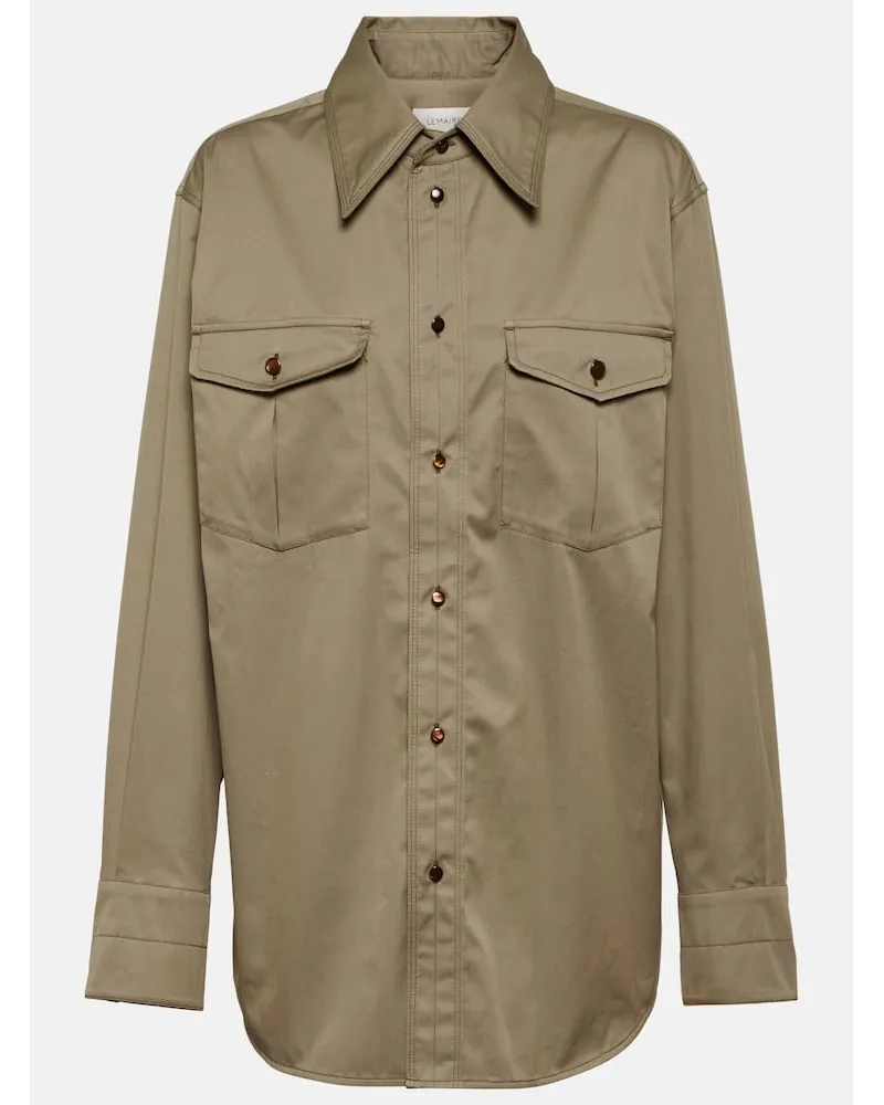 Christophe Lemaire Hemd aus Baumwoll-Twill Braun