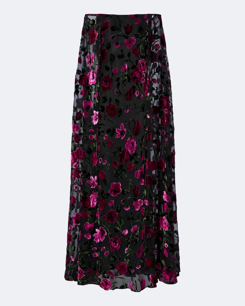 Rodarte Robe aus Devoré-Samt Multicolor