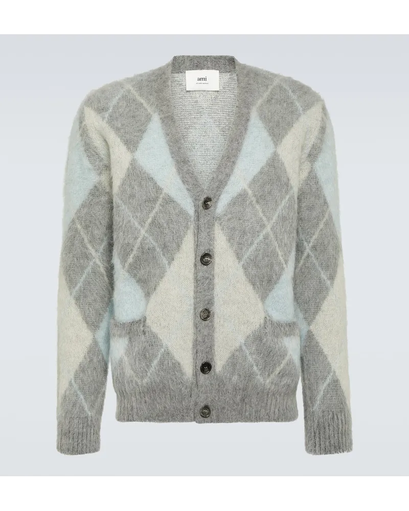 AMI Paris Cardigan aus einem Wollgemisch Multicolor