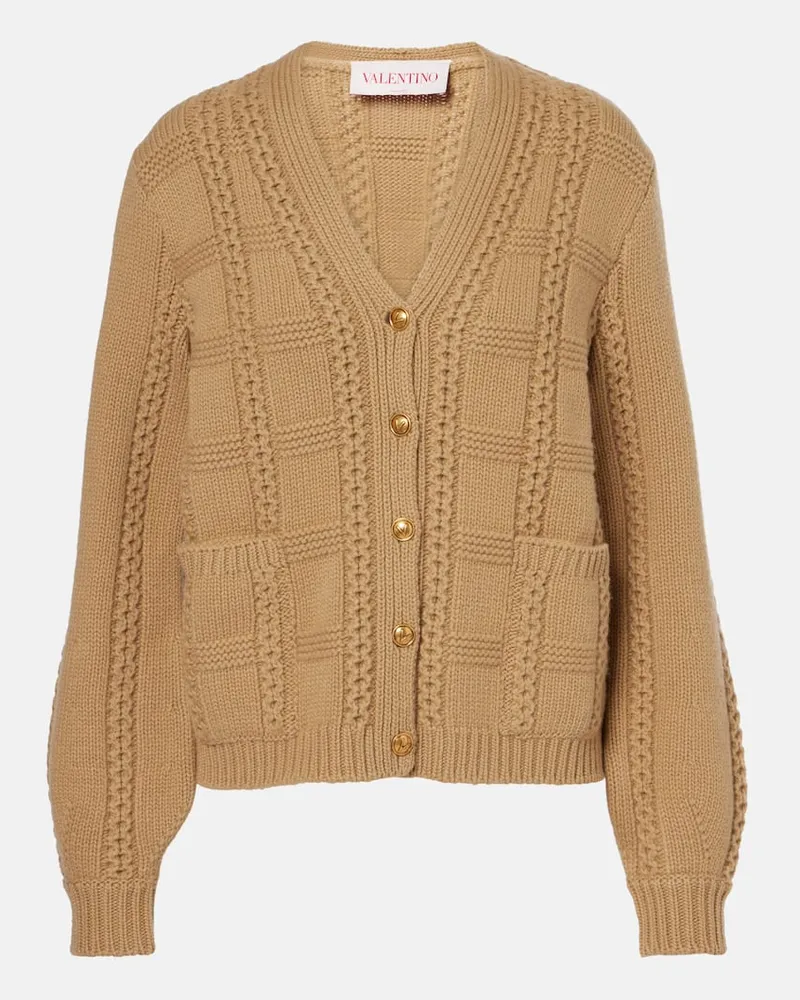 Valentino Garavani Cardigan aus Schurwolle Braun