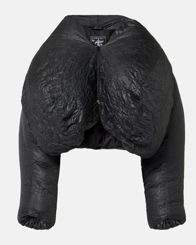 Y/PROJECT Wattierte Cropped-Jacke Schwarz