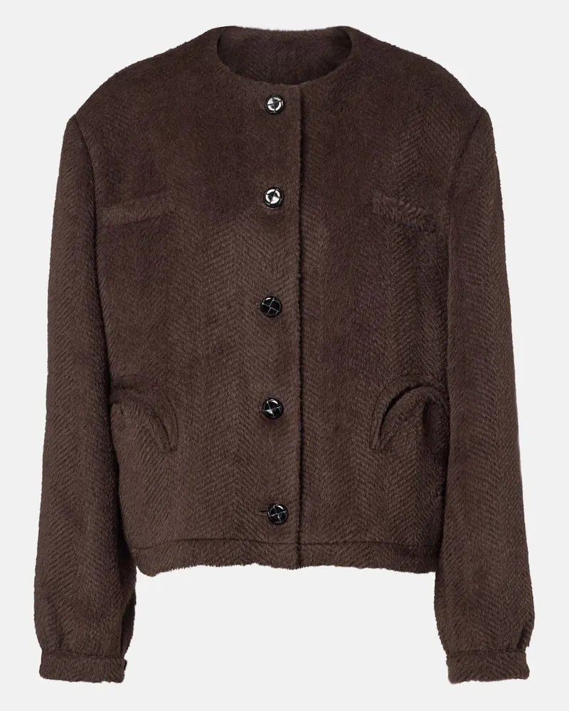 Blazé Milano Blazé Milano Jacke Gliss aus Alpakawolle und Wolle Braun