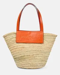 Christian Louboutin Tote Loubishore Large mit Leder Beige