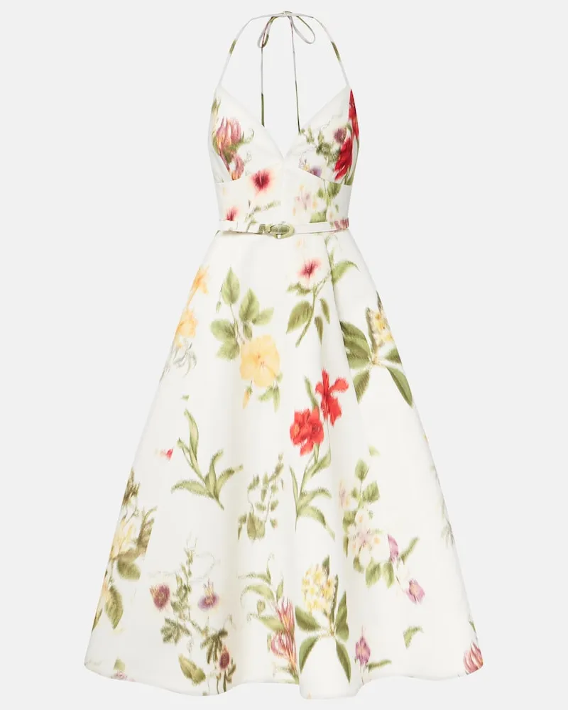 Oscar de la Renta Cocktailkleid aus Faille Weiß