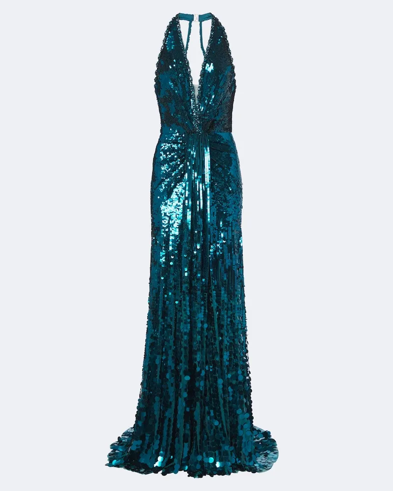 Jenny Packham Robe Lisette mit Pailletten Grün