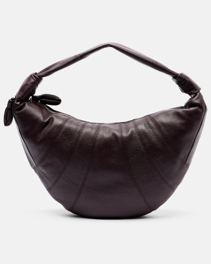 Christophe Lemaire Schultertasche Force Crescent aus Leder Braun