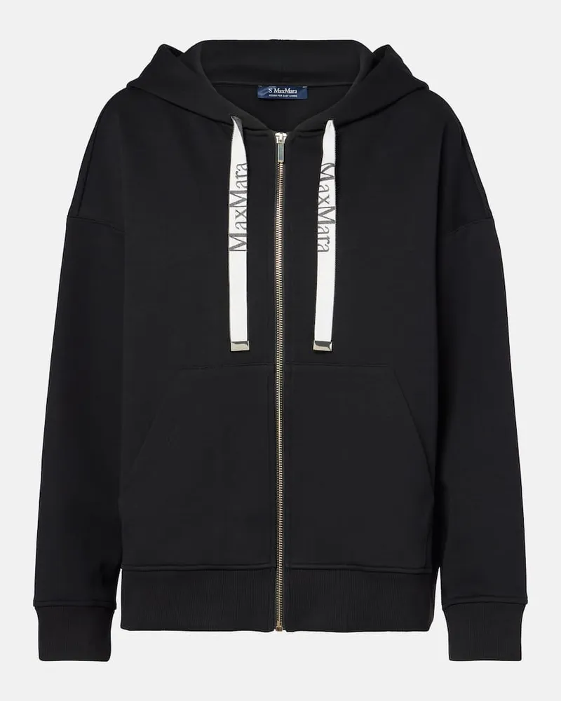 Max Mara Hoodie Jour aus Jersey Schwarz