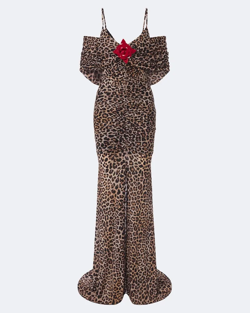 Blumarine Maxikleid aus Jersey Multicolor