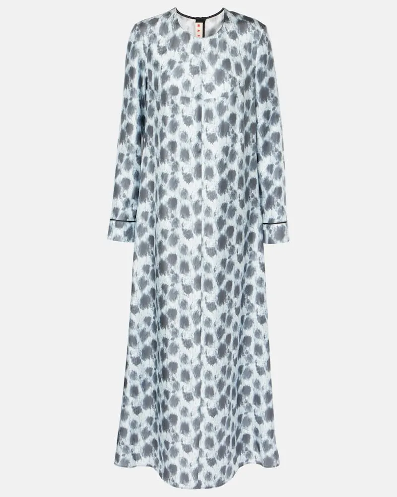 Marni Bedrucktes Maxikleid aus Seide Multicolor