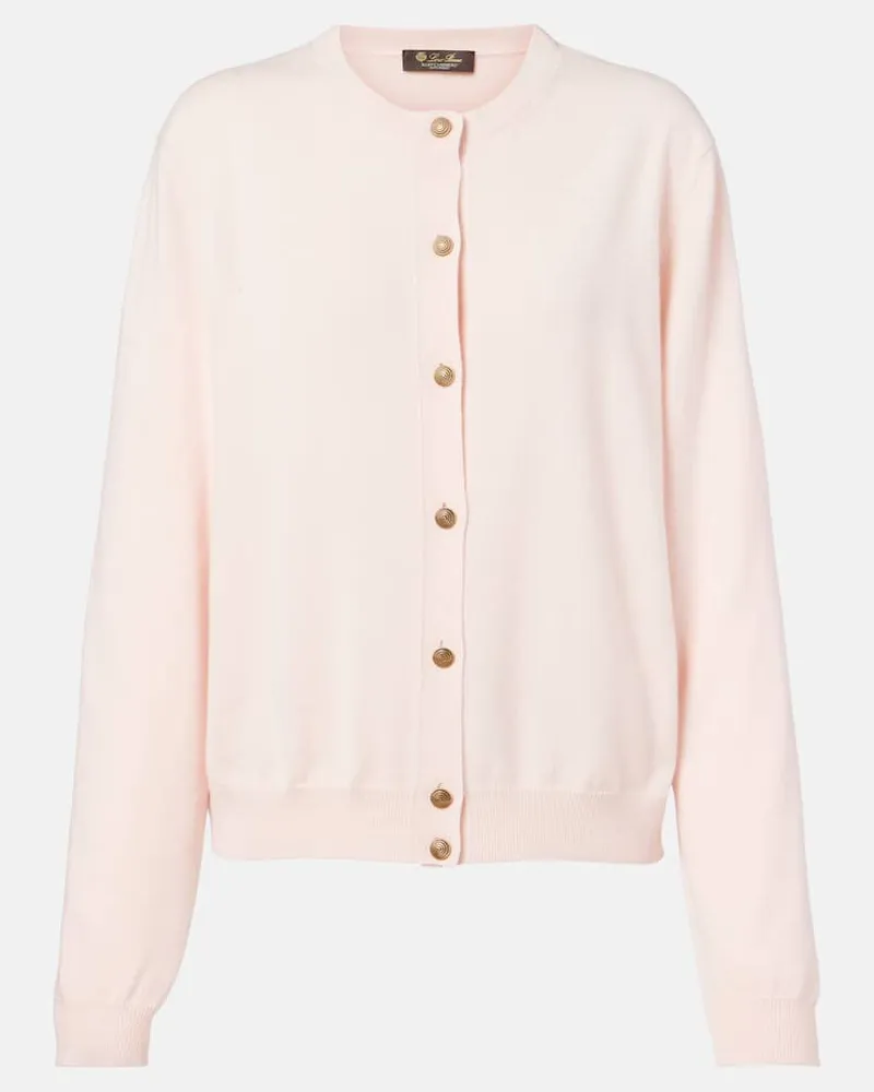 Loro Piana Cardigan Classic aus Kaschmir Rosa