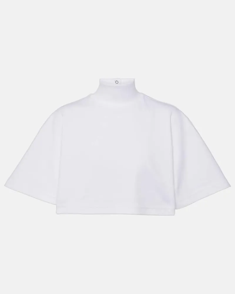 Alaïa Alaïa Cropped-Top aus Baumwolle Weiß