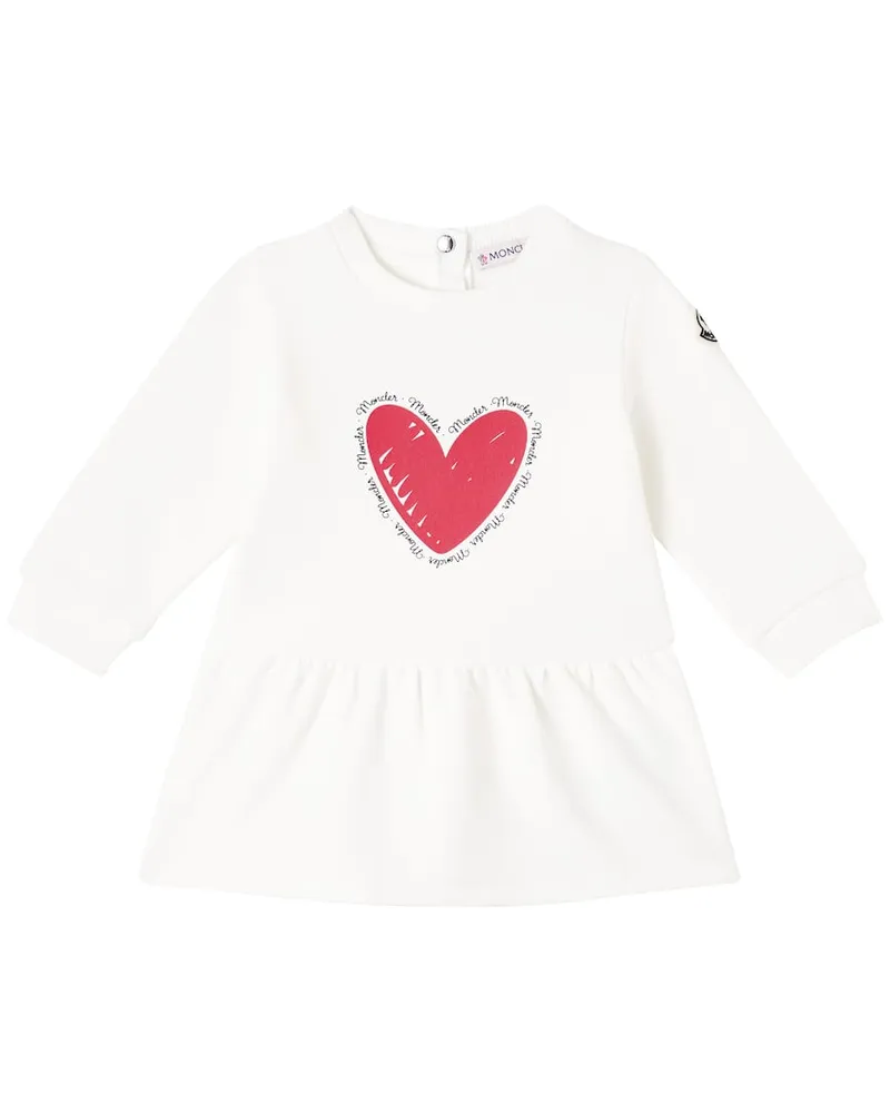 Moncler Baby Kleid aus Jersey Weiß