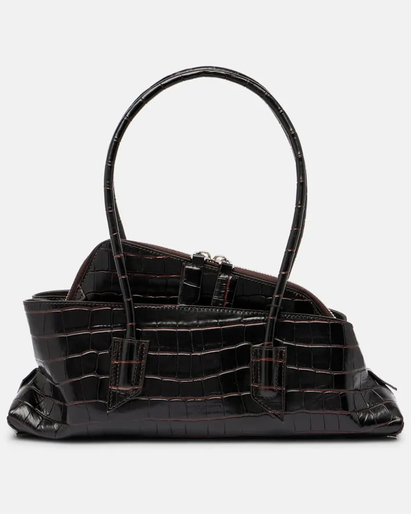 ATTICO Tote Bag La Passeggiata Small aus Leder Braun