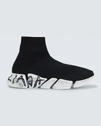 Balenciaga Sneakers Speed 2.0 Graffiti Schwarz