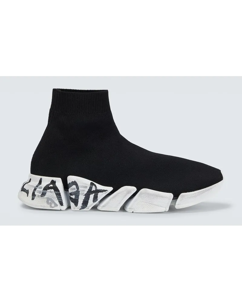 Balenciaga Sneakers Speed 2.0 Graffiti Schwarz