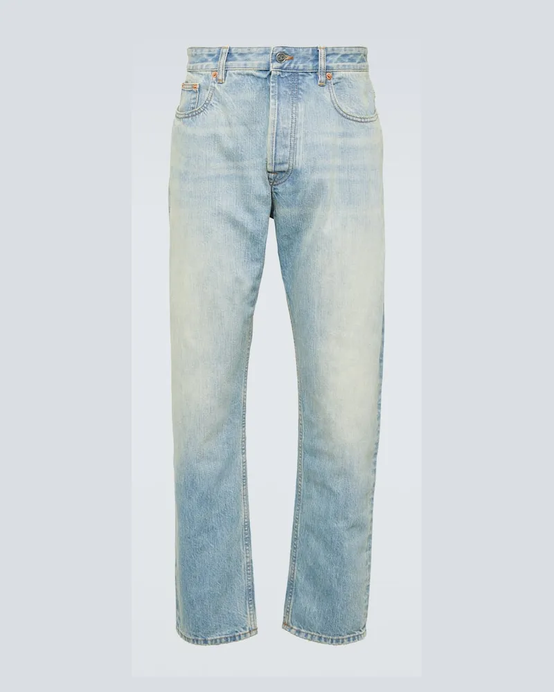 Valentino Garavani Cropped Straight Jeans Blau