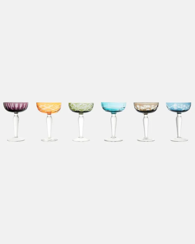 POLSPOTTEN Set Cuttings aus sechs Champagnerschalen Multicolor