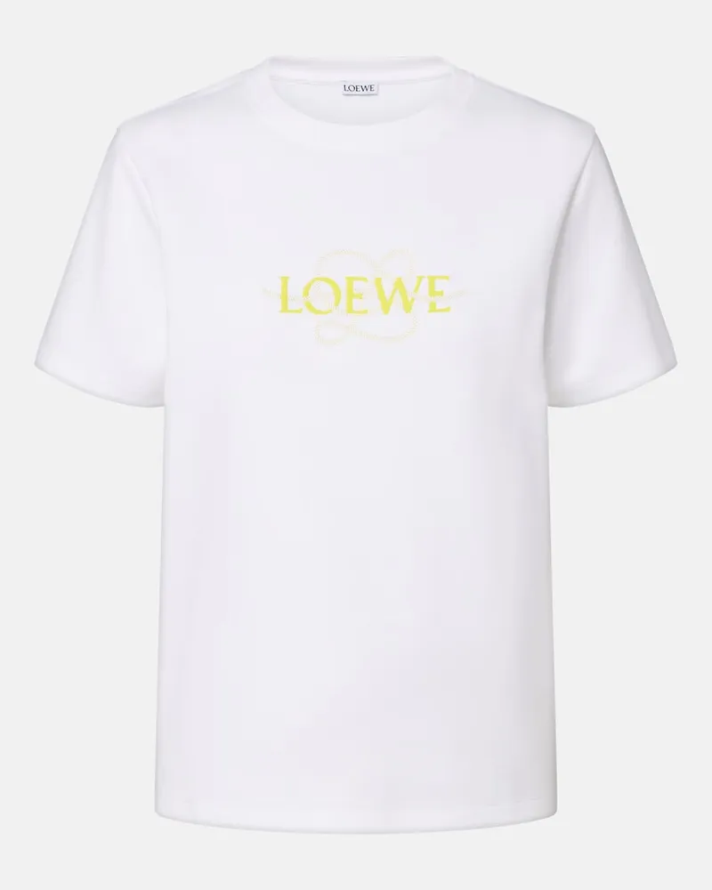 Loewe T-Shirt aus Jersey Weiß