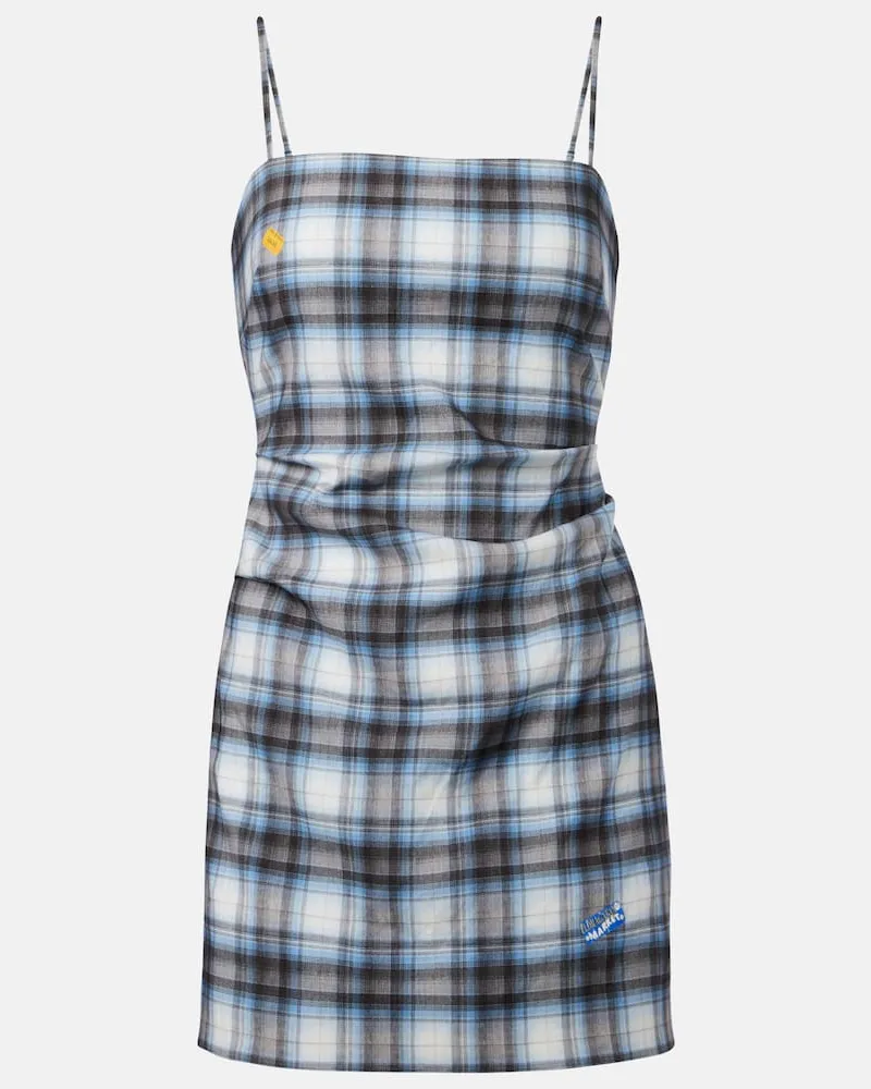 Acne Studios Minikleid aus einem Leinengemisch Blau